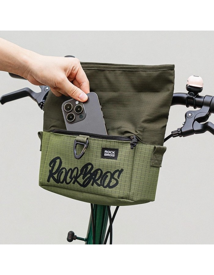 Rockbros W020 Dual-Purpose Front Bag, Bike/Shoulder - Green Rockbros W020 Dual-Purpose Front Bag, Bike/Shoulder - Green