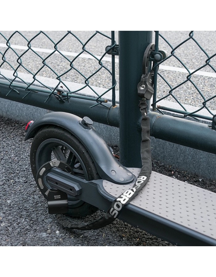 Rockbros 85922 Chain Lock for Scooters and Bikes - Black Rockbros 85922 Chain Lock for Scooters and Bikes - Black