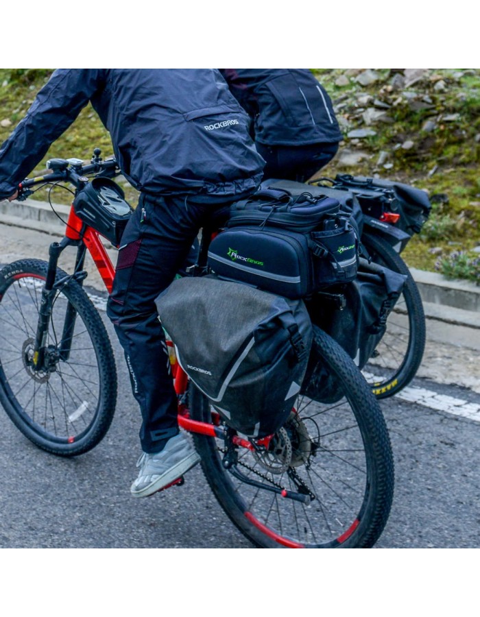 Rockbros AS-001-3BG Waterproof 20L Bike Pannier Rack Bag - Black Rockbros AS-001-3BG Waterproof 20L Bike Pannier Rack Bag - Black