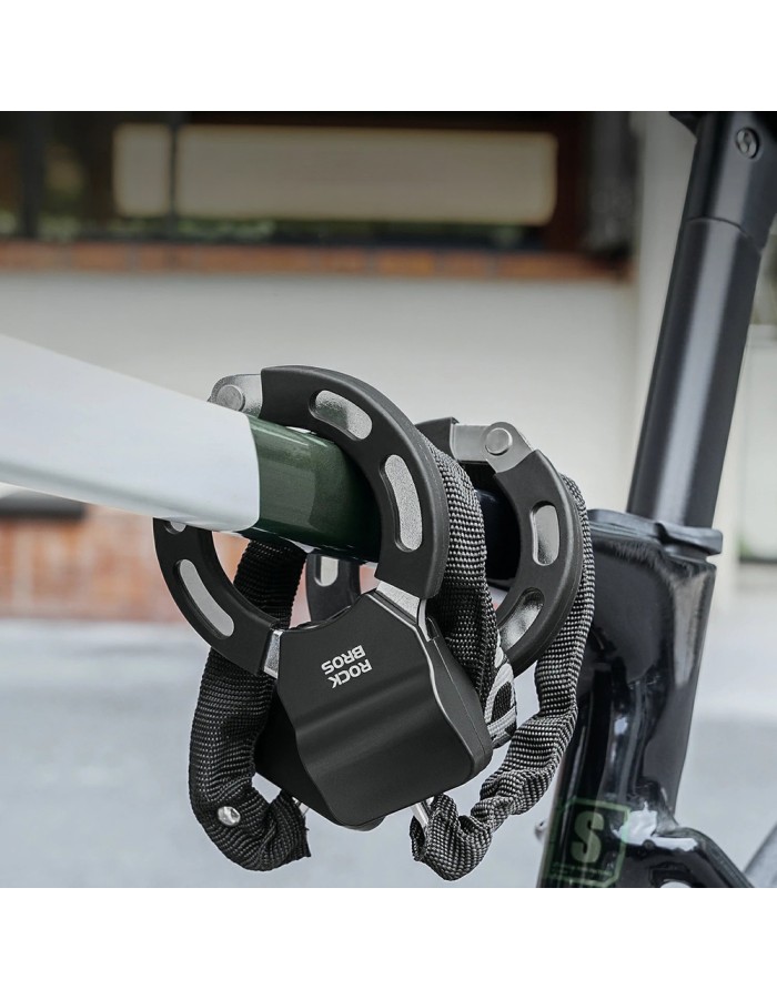 Rockbros 85922 Chain Lock for Scooters and Bikes - Black Rockbros 85922 Chain Lock for Scooters and Bikes - Black