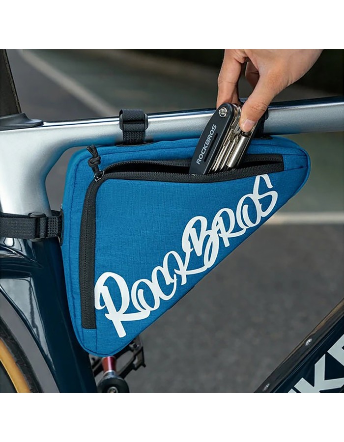 Rockbros G002 Flash Journey Triangle Frame Bike Bag 1.4L - Blue Rockbros G002 Flash Journey Triangle Frame Bike Bag 1.4L - Blue