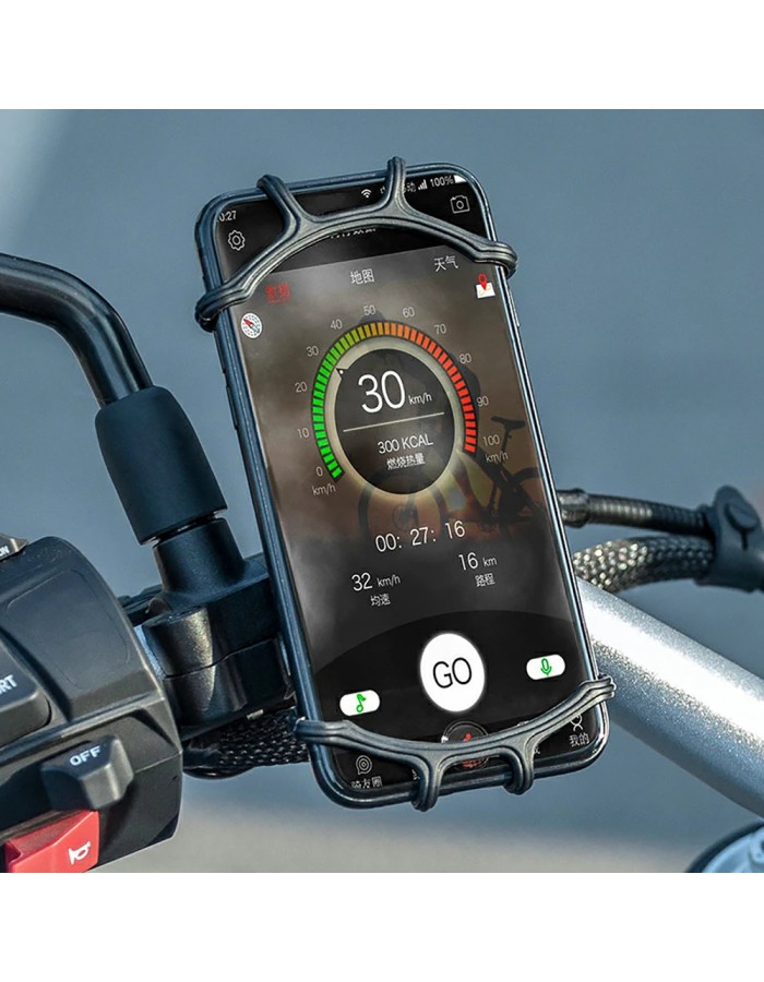 Rockbros LF436 Handlebar Clamp Phone Holder – Black Rockbros LF436 Handlebar Clamp Phone Holder – Black