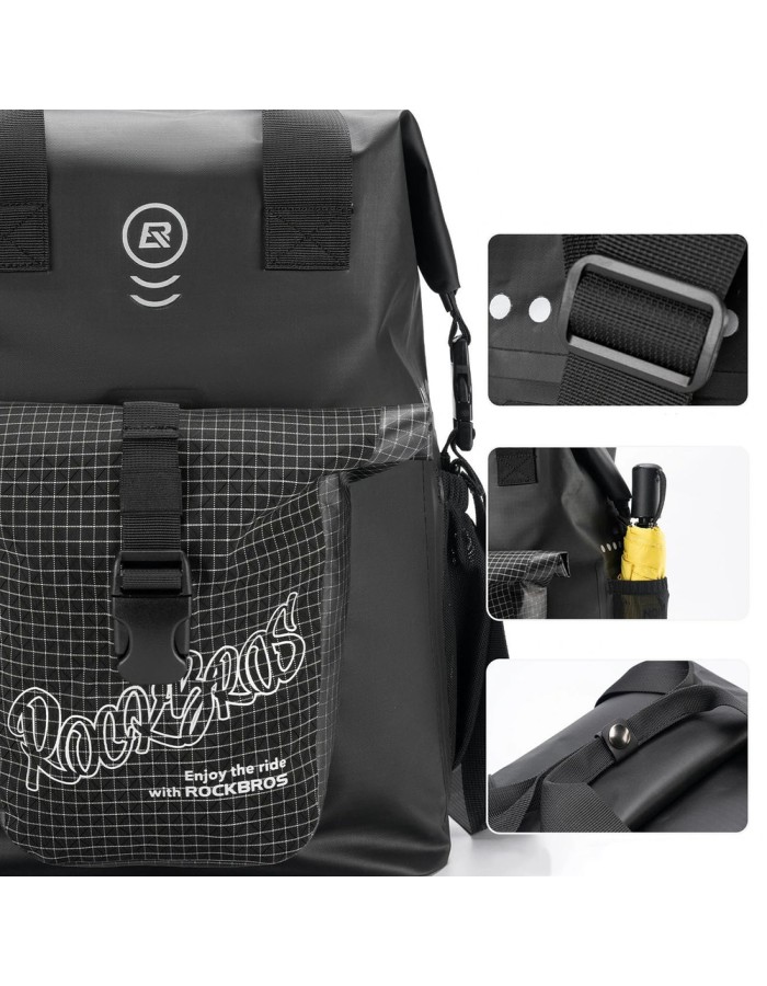 Rockbros AS-158 Handlebar Bag for Brompton 18L Folding Bike - Black Rockbros AS-158 Handlebar Bag for Brompton 18L Folding Bike - Black