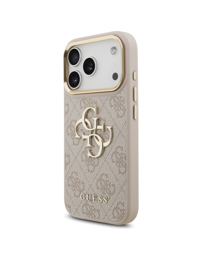 Guess 4G Big 4G Classic Logo Big Strap Metal Buttons Case for iPhone 17 Pro - Pink Guess 4G Big 4G Classic Logo Big Strap Metal Buttons Case for iPhone 17 Pro - Pink