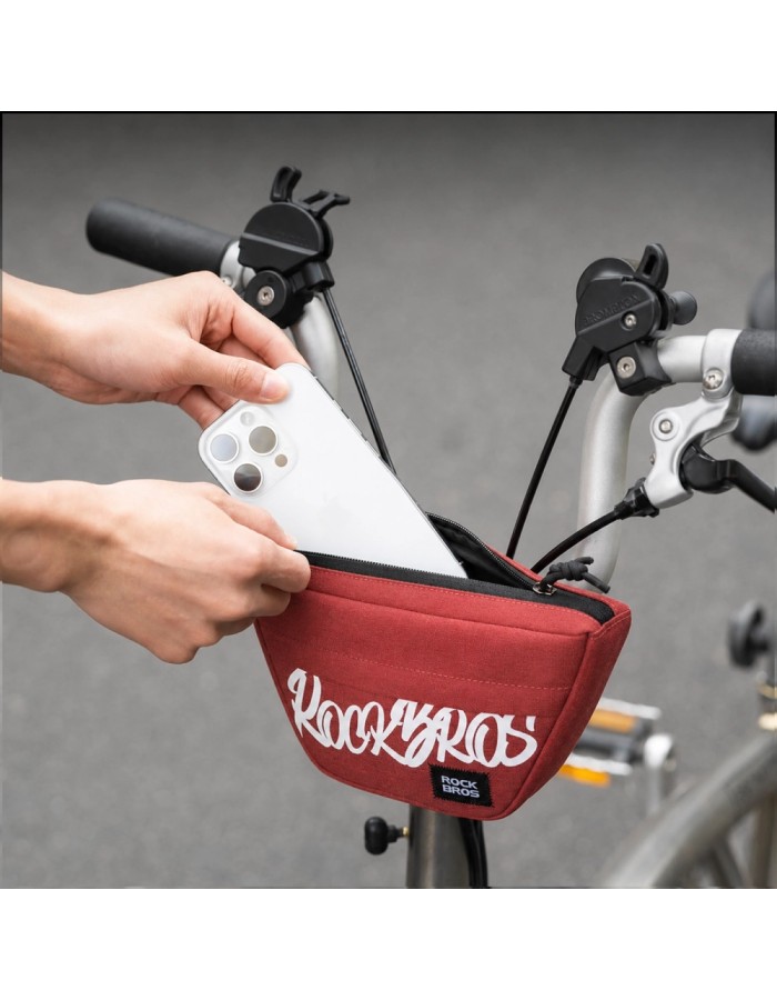 Rockbros G011 Flash Journey trapezoidal handlebar bike bag 0.7 l - red Rockbros G011 Flash Journey trapezoidal handlebar bike bag 0.7 l - red