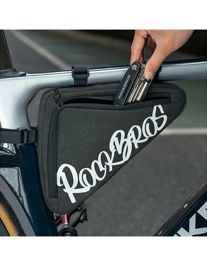 Rockbros G002 Flash Journey Triangle Frame Bike Bag 1.4L - Black Rockbros G002 Flash Journey Triangle Frame Bike Bag 1.4L - Black