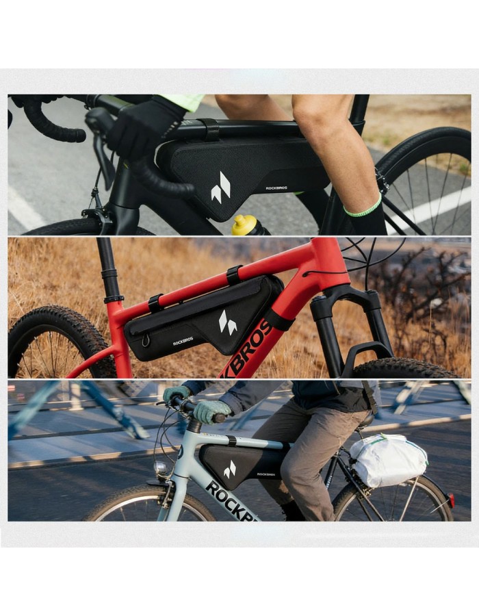 Rockbros AS-152 Down Tube Bike Bag Waterproof 1.9L - Black