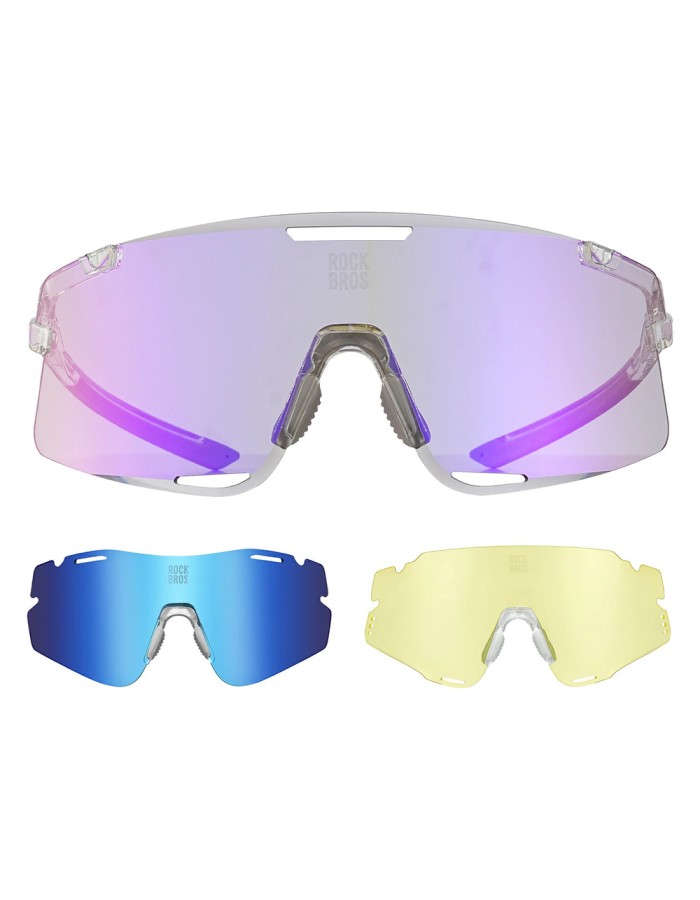 Rockbros SP338 ROAD TO SKY Cycling Glasses with Interchangeable Lenses - Clear