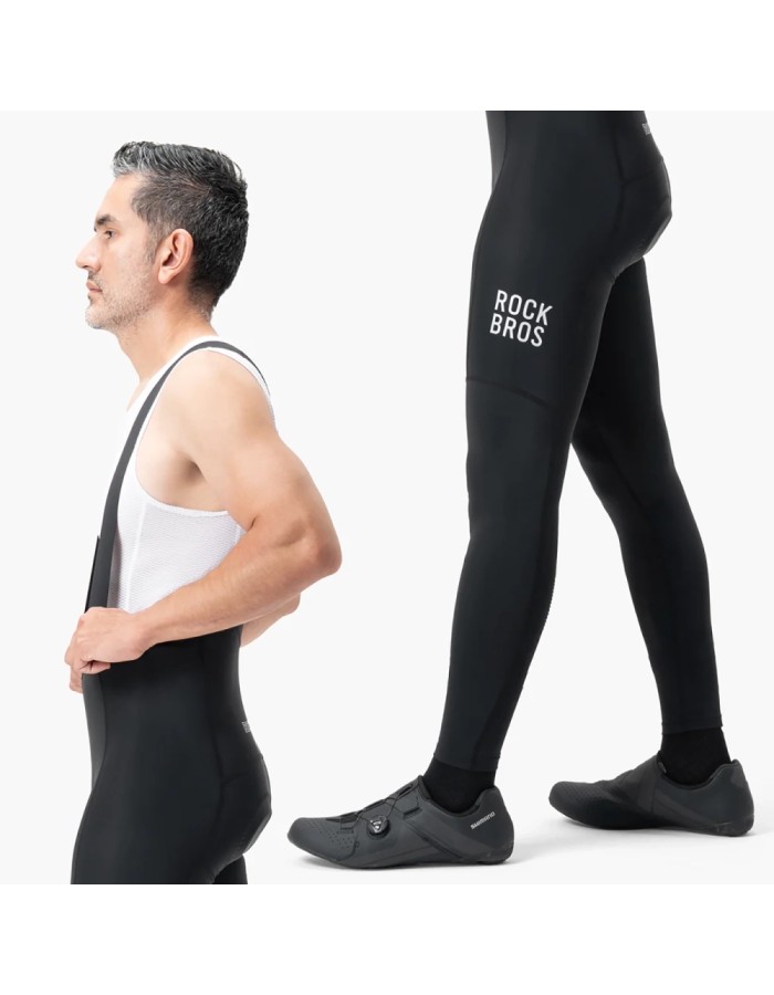 Rockbros 200021 Long Cycling Bib Shorts with Pad Size M - Black