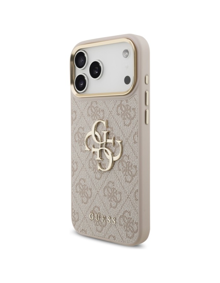 Guess 4G Big 4G Classic Logo Big Strap Metal Buttons Case for iPhone 17 Pro Max - Pink Guess 4G Big 4G Classic Logo Big Strap Metal Buttons Case for iPhone 17 Pro Max - Pink