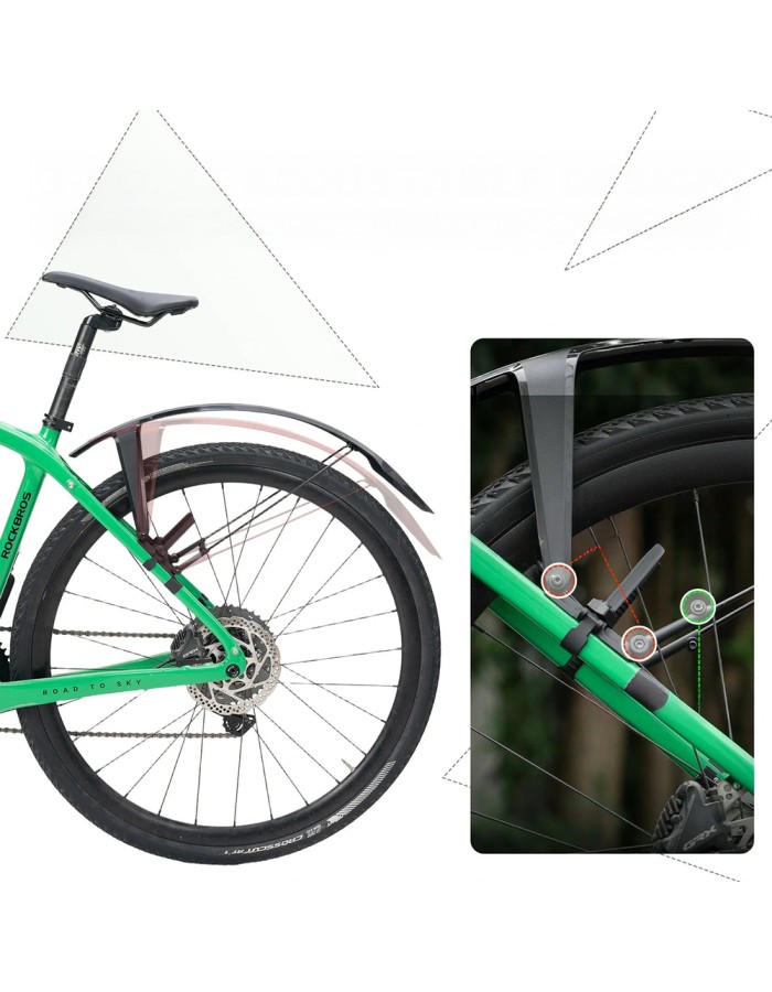 Rockbros FK-892 Off-Road Adjustable Bicycle Fenders - Black Rockbros FK-892 Off-Road Adjustable Bicycle Fenders - Black