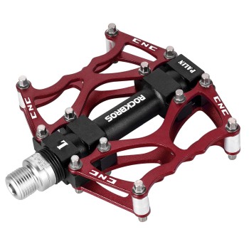 Rockbros JT201012LR 2010-12L Aluminum Platform Bicycle Pedals - Red