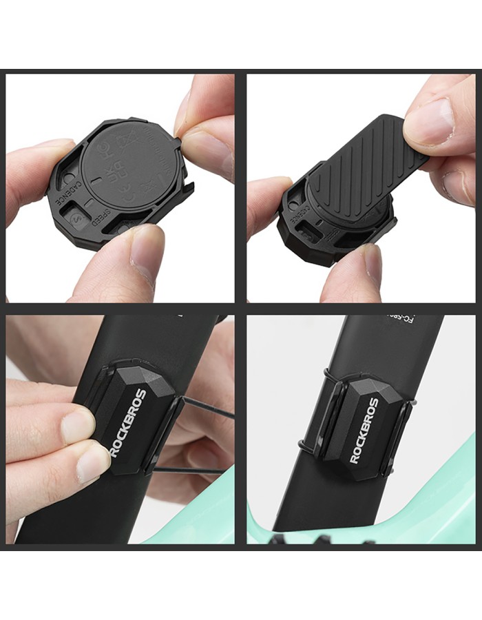 Rockbros C3 ANT+ / Bluetooth 2-in-1 Speed ​​or Cadence Sensor - Black