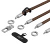 Tech-Protect C10S Crossbody phone lanyard (114 cm) + wrist strap (31 cm) - brown-titanium Tech-Protect C10S Crossbody phone lanyard (114 cm) + wrist strap (31 cm) - brown-titanium