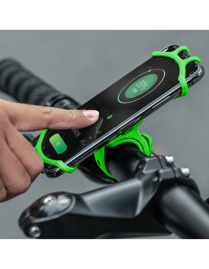 Rockbros LF436 Handlebar Clamp Phone Holder - Green Rockbros LF436 Handlebar Clamp Phone Holder - Green