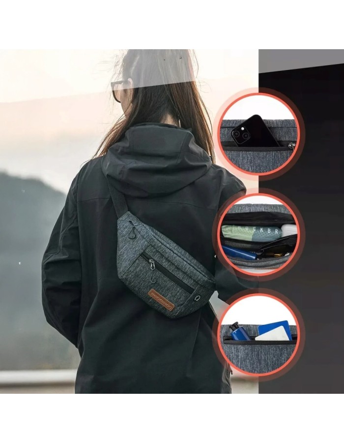 Rockbros H33 Bike Hip Bag 1.5L - Gray Rockbros H33 Bike Hip Bag 1.5L - Gray