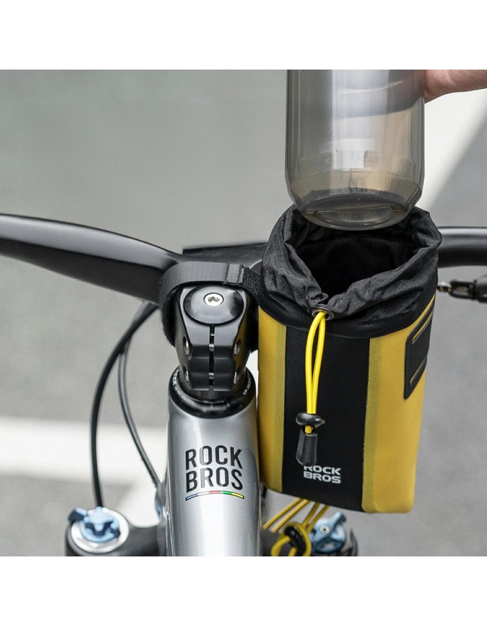 Rockbros AS-162 Waterproof Handlebar Bottle Bag - Yellow Rockbros AS-162 Waterproof Handlebar Bottle Bag - Yellow