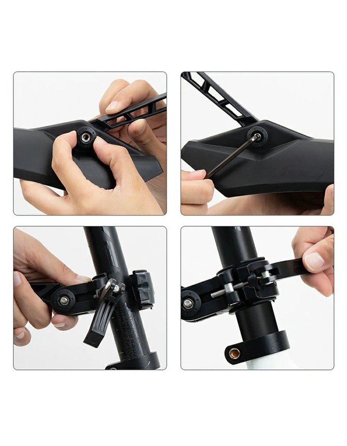 Rockbros FK-870 bicycle fenders with quick-release system, adjustable - black Rockbros FK-870 bicycle fenders with quick-release system, adjustable - black