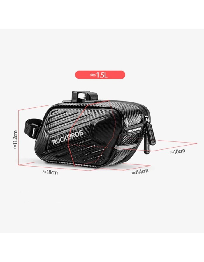 Rockbros B59 Bicycle Saddle Bag 1.5L - Black