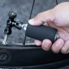 Rockbros CO₂ pump, aluminum alloy valve head, cartridge-free, Presta/Schrader compatible - black