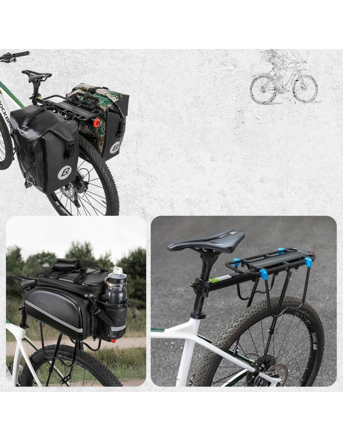 Rockbros Shelves HJ10010 Quick-Mount Bike Rack with Reflector - Black Rockbros Shelves HJ10010 Quick-Mount Bike Rack with Reflector - Black
