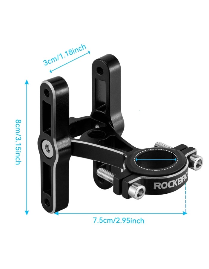 Rockbros KS-415 Aluminum Adjustable Bottle Cage Adapter - Black Rockbros KS-415 Aluminum Adjustable Bottle Cage Adapter - Black