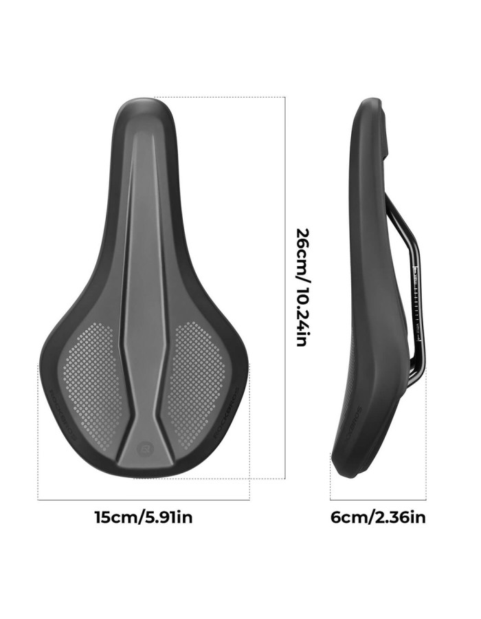 Rockbros B824 sports ergonomic bicycle saddle - black Rockbros B824 sports ergonomic bicycle saddle - black
