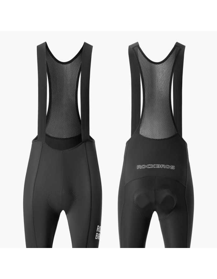 Rockbros 200021 Long Cycling Bib Shorts with Pad Size M - Black