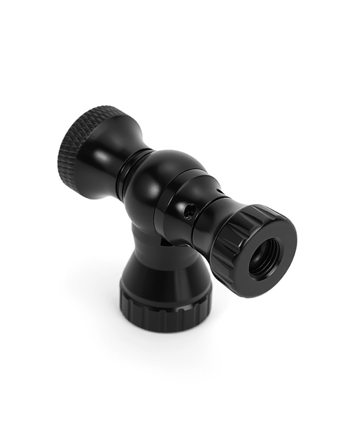 Rockbros CO₂ pump, aluminum alloy valve head, cartridge-free, Presta/Schrader compatible - black
