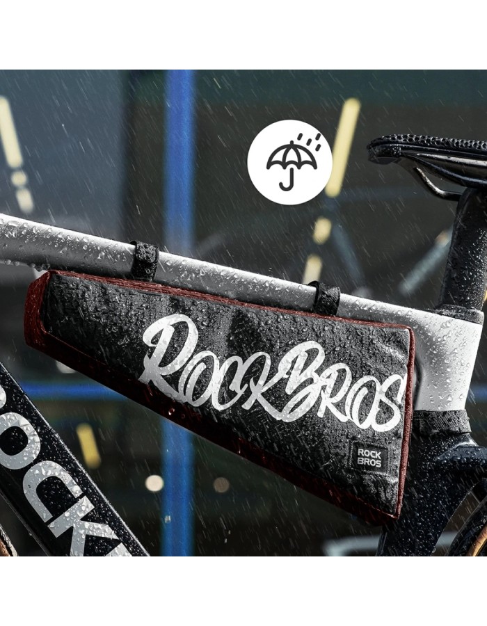 Rockbros G008 Flash Journey Triangle Frame Bike Bag XL 1.9 l - Black and Red Rockbros G008 Flash Journey Triangle Frame Bike Bag XL 1.9 l - Black and Red