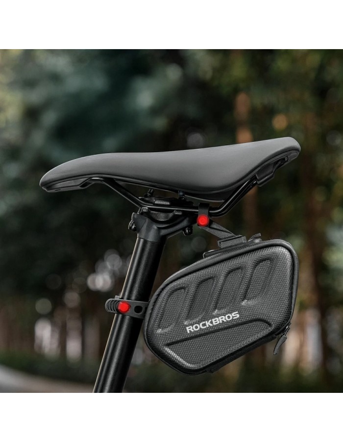 Rockbros C61 Bike Saddle Bag with Smart Rear Light 0.45L - Black Rockbros C61 Bike Saddle Bag with Smart Rear Light 0.45L - Black