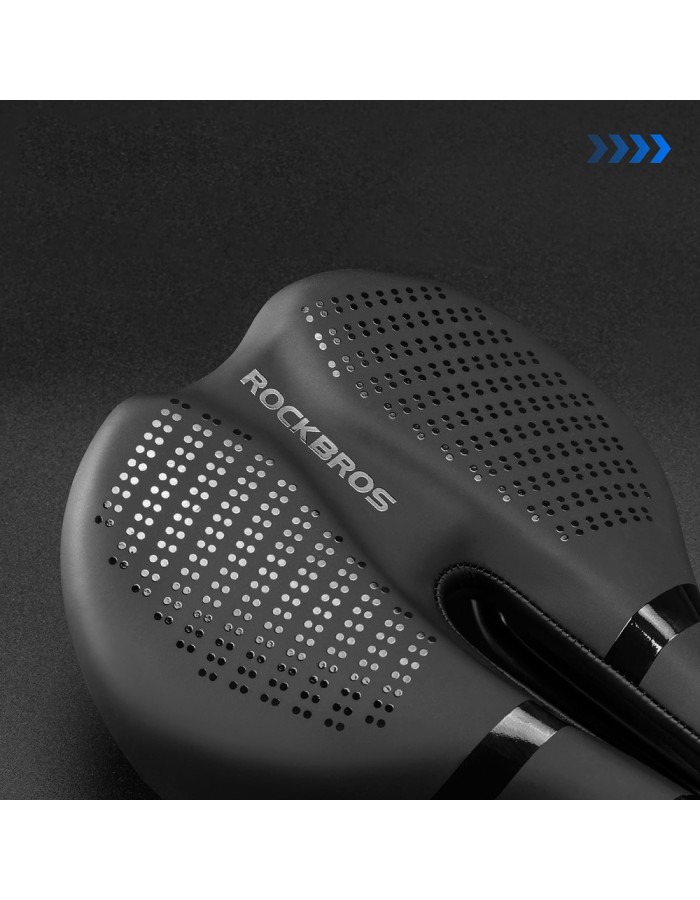 Rockbros 8182 city bicycle saddle, comfortable, anatomical - black