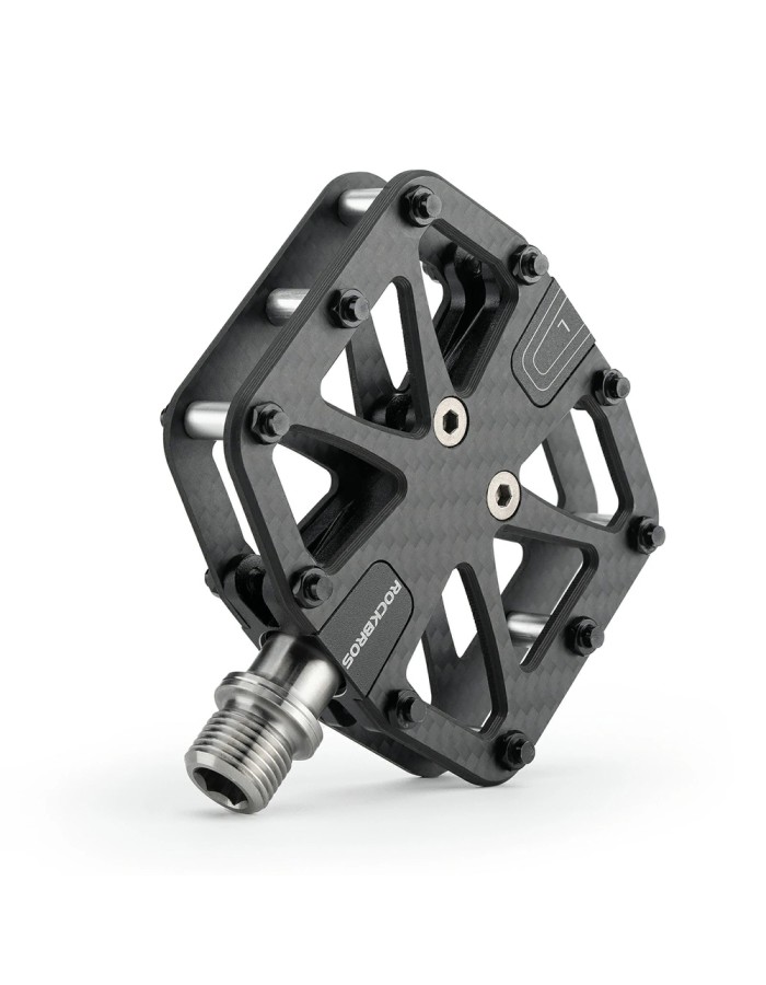 Rockbros C525 Carbon Fiber Platform Bike Pedals - Black Rockbros C525 Carbon Fiber Platform Bike Pedals - Black