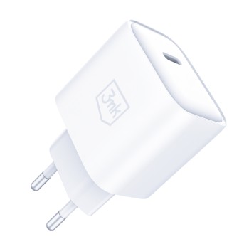 3mk Rayo Charger 20W PD3.0 PPS USB-C Wall Charger + USB-C / USB-C 3A 60W Cable - White
