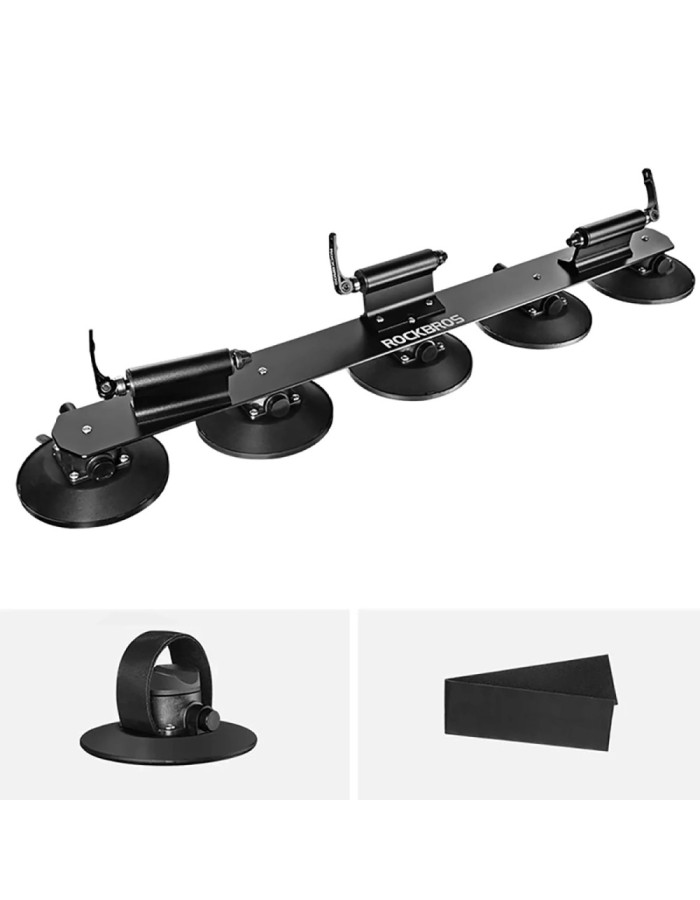 Rockbros XP1003 Suction Cup Roof Rack for 3 Bikes - Black Rockbros XP1003 Suction Cup Roof Rack for 3 Bikes - Black