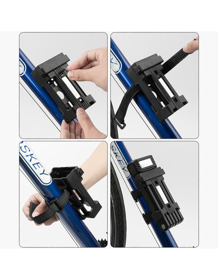 Rockbros LKXR2006 Folding Bike Lock with Key - Black Rockbros LKXR2006 Folding Bike Lock with Key - Black