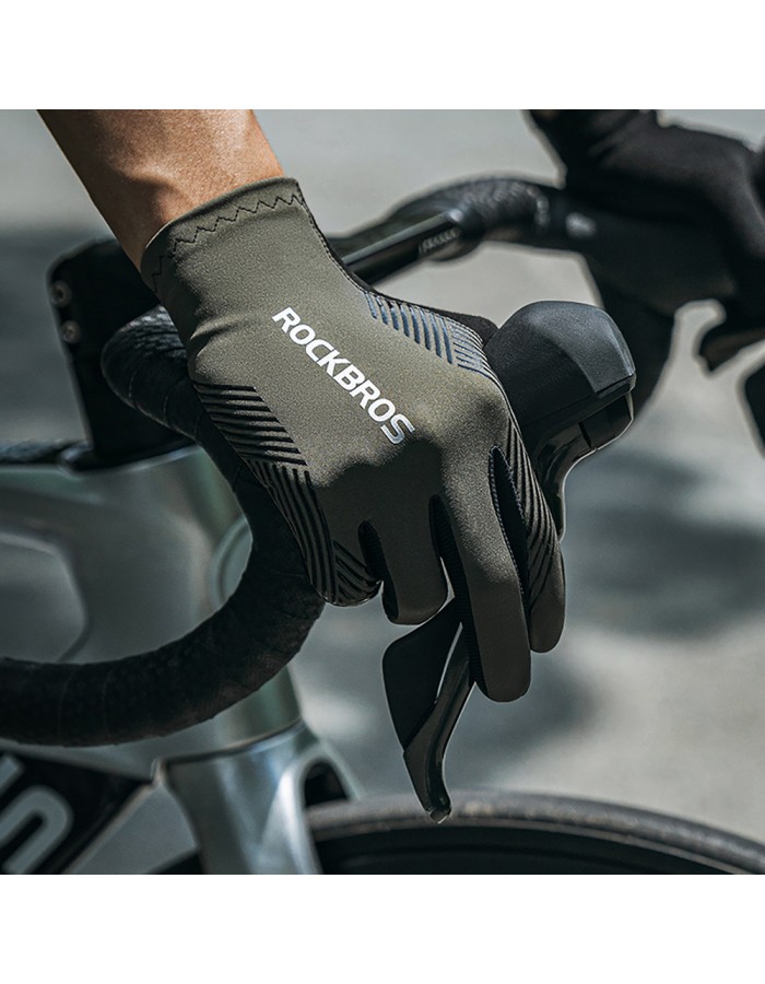 Rockbros cycling gloves spring/summer/autumn, full, size: L - green