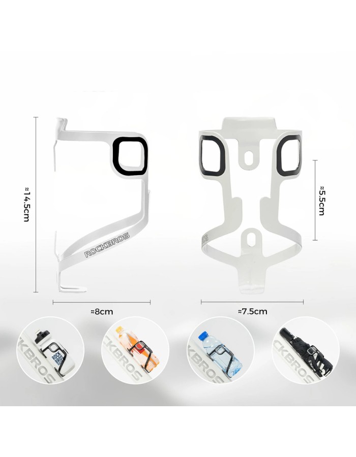 Rockbros BBC2504 Ultralight Aluminum Bottle Cage - White