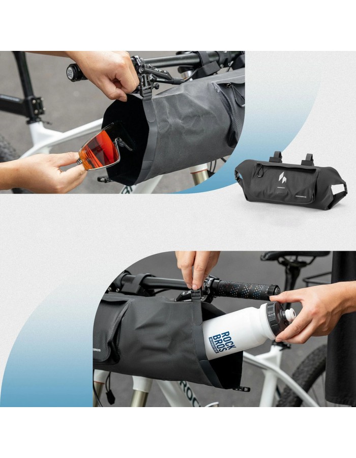 Rockbros AS-154 Waterproof Handlebar Bicycle Bag 8L - Black