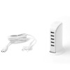 Dudao 5x USB charger with built-in EU power cable white (A5EU) Dudao 5x USB charger with built-in EU power cable white (A5EU)