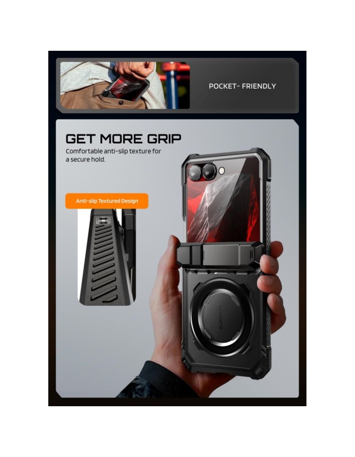 Supcase UB Grip Mag MagSafe Case for Samsung Galaxy Z Flip 8 - Black