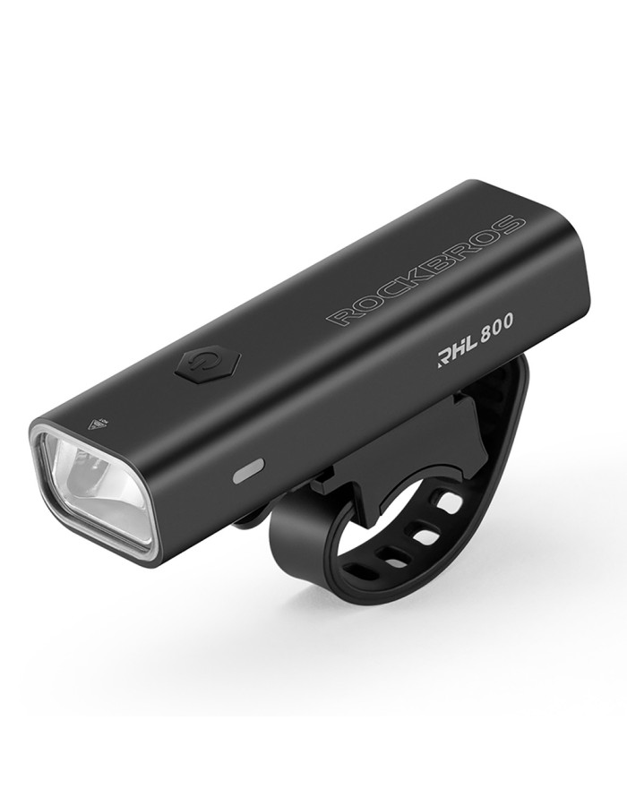 Rockbros 24710012001 front bicycle light 800 lm + USB-C - USB-A cable - black Rockbros 24710012001 front bicycle light 800 lm + USB-C - USB-A cable - black