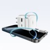 Cuktech AD653W 67W GaN 2x USB-C + USB-A Wall Charger with 70cm Retractable USB-C Cable - White