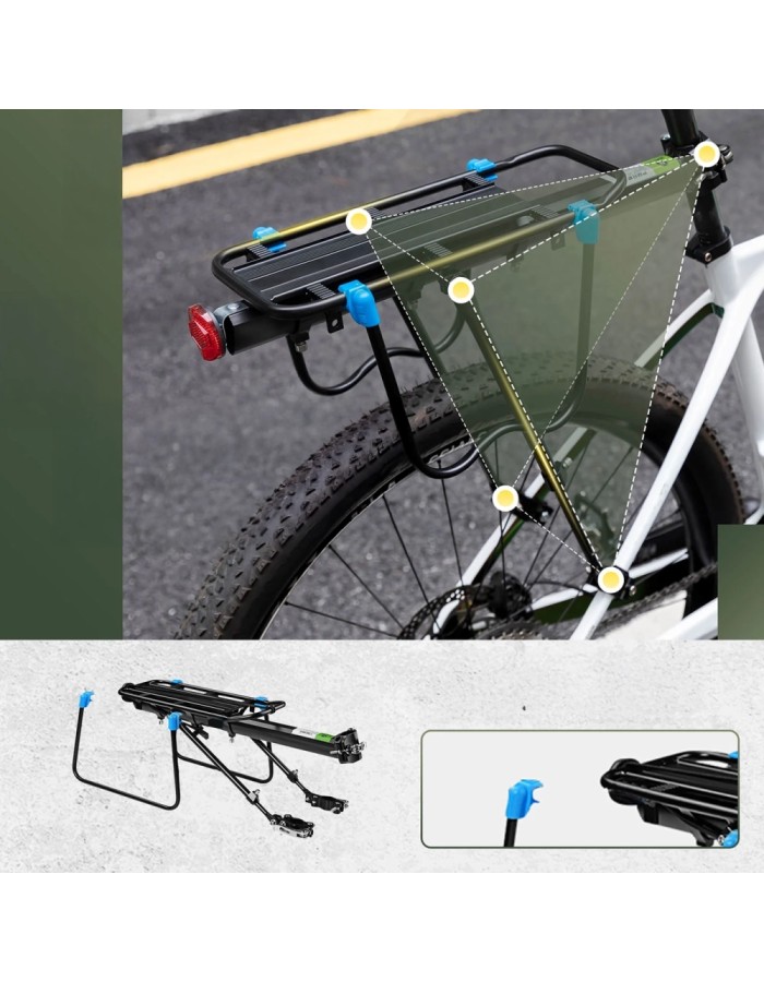Rockbros Shelves HJ10010 Quick-Mount Bike Rack with Reflector - Black Rockbros Shelves HJ10010 Quick-Mount Bike Rack with Reflector - Black