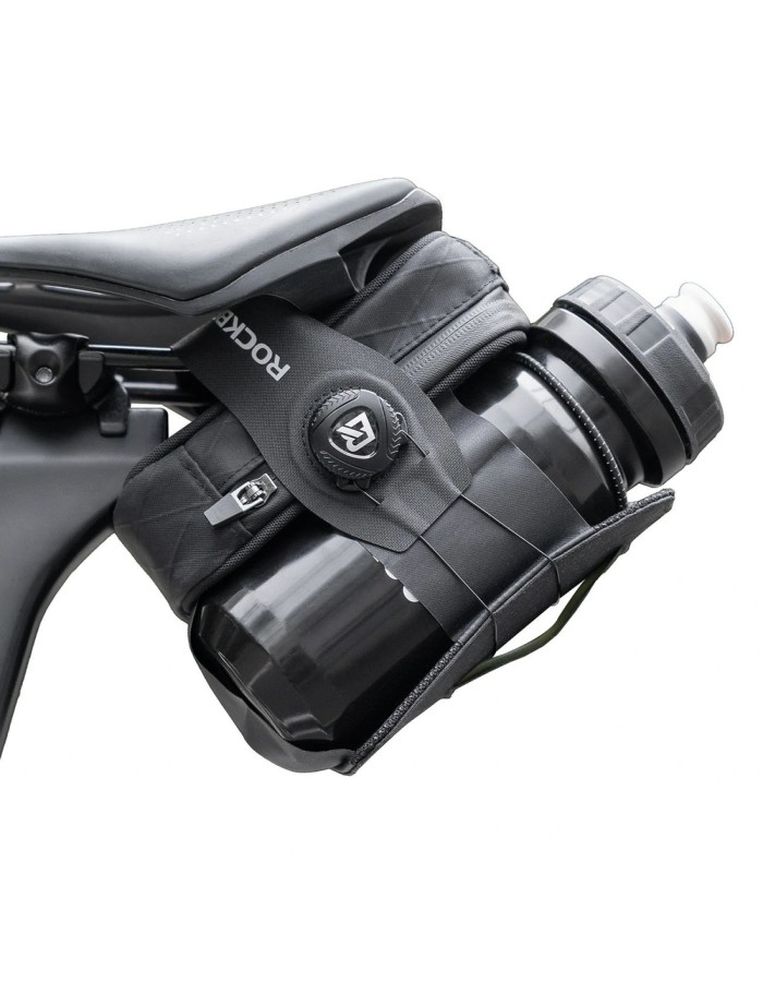 Rockbros P010 0.2L Bike Saddle Bag with 0.6L Bottle Holder - Black Rockbros P010 0.2L Bike Saddle Bag with 0.6L Bottle Holder - Black