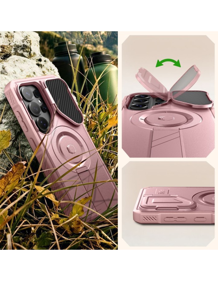 Tech-Protect Kevlar MagSafe 2-Set Case for Samsung Galaxy S26 Ultra - Pink Tech-Protect Kevlar MagSafe 2-Set Case for Samsung Galaxy S26 Ultra - Pink