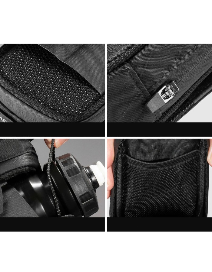 Rockbros P010 0.2L Bike Saddle Bag with 0.6L Bottle Holder - Black Rockbros P010 0.2L Bike Saddle Bag with 0.6L Bottle Holder - Black