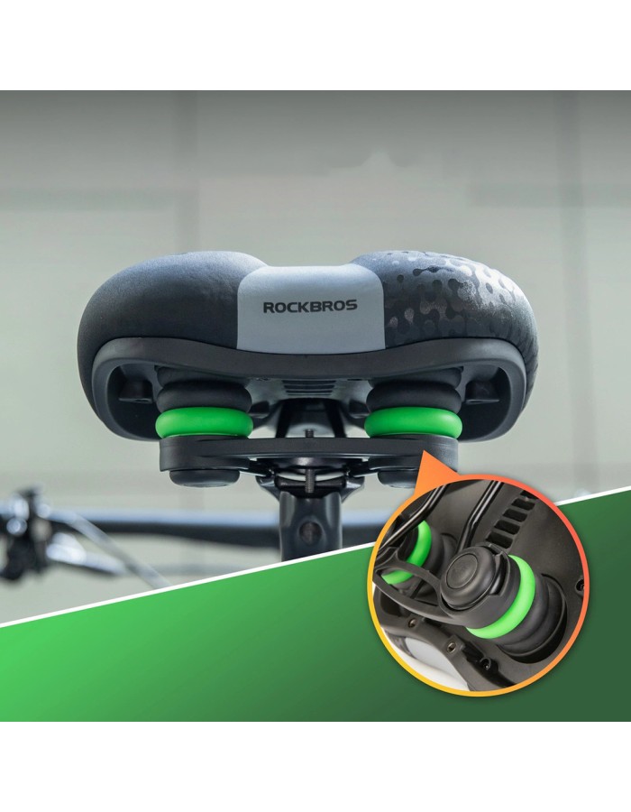 Rockbros 6876 comfortable ergonomic bicycle saddle - black