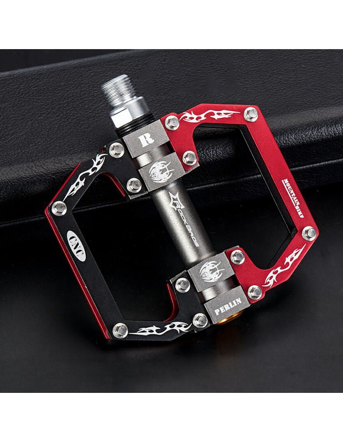 Rockbros 2010-12SBKR Aluminum Bicycle Pedals with Sealed Bearings - Black and Red Rockbros 2010-12SBKR Aluminum Bicycle Pedals with Sealed Bearings - Black and Red
