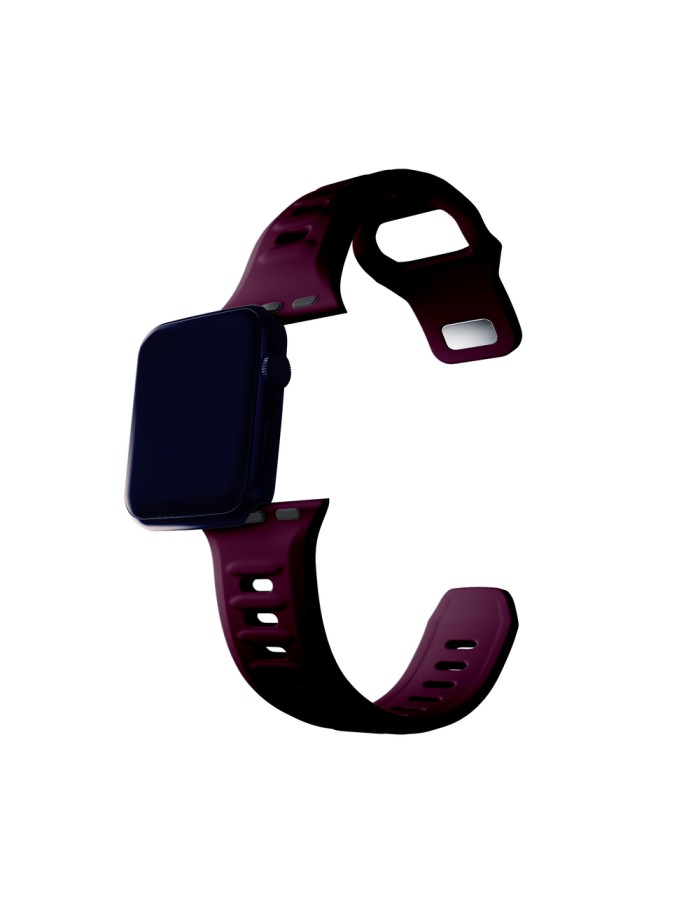 3mk Silicone Watch Strap for Apple Watch 38 / 40 / 41 mm - Burgundy